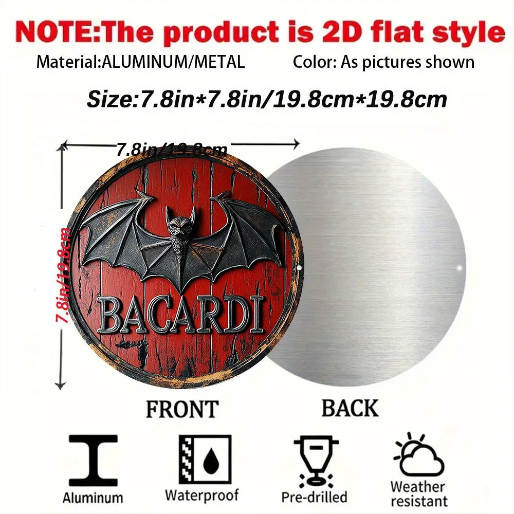 Tin Sign - Bacardi Bat Logo Me – Home Office Logo recenzja i cena