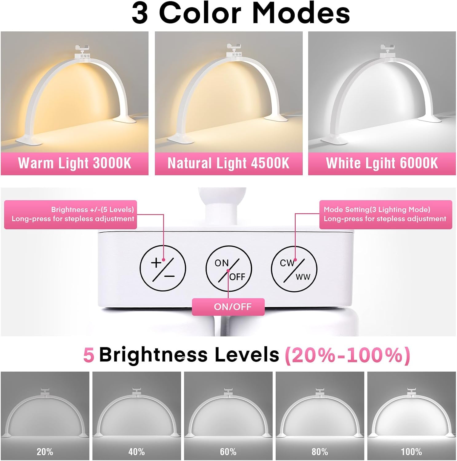 Half Moon Light U-Shaped Nail  – Home Office Setup recenzja i cena