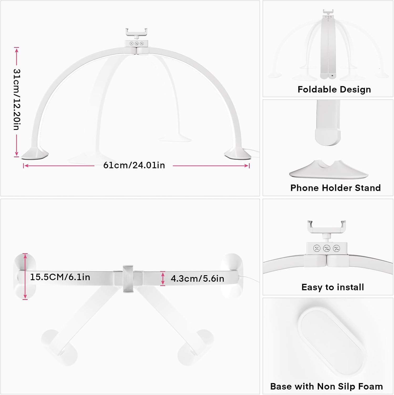 Half Moon Light U-Shaped Nail  – Home Office Setup recenzja i cena
