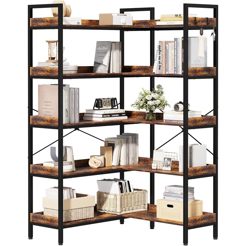 5-Tier L-Shaped Reversible Boo – Home Office Industrial Style recenzja i cena