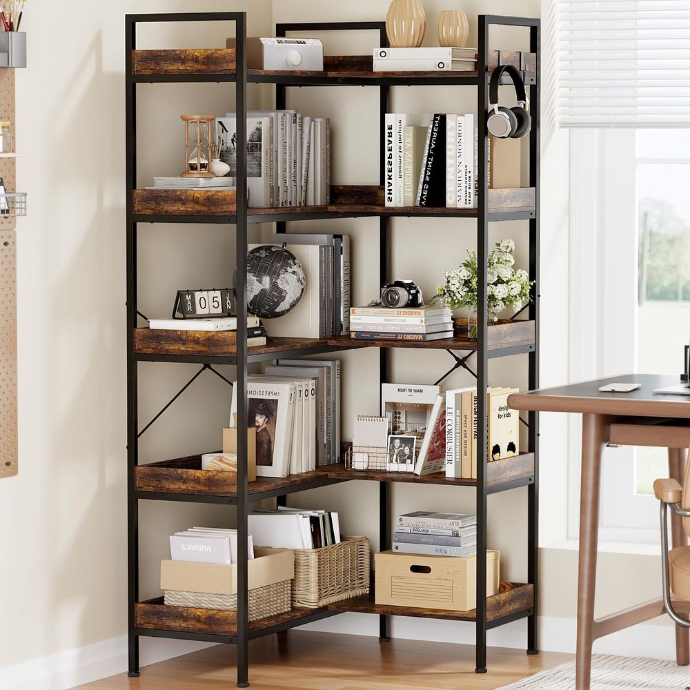 5-Tier L-Shaped Reversible Boo – Home Office Industrial Style recenzja i cena