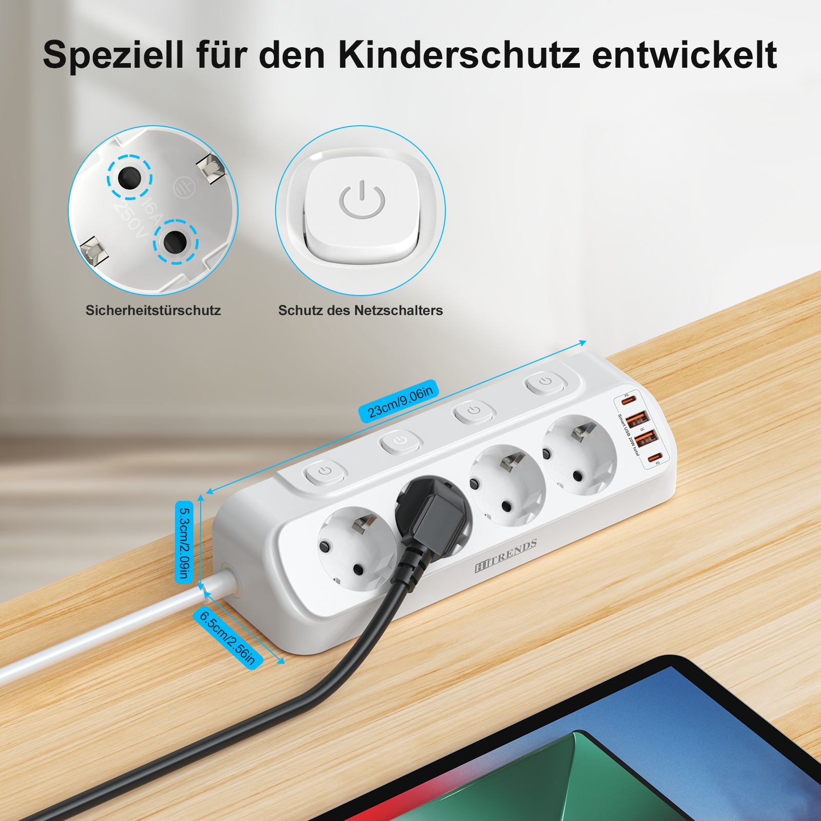 Eu plug Multi-function power b – Power Strip Desk recenzja i cena