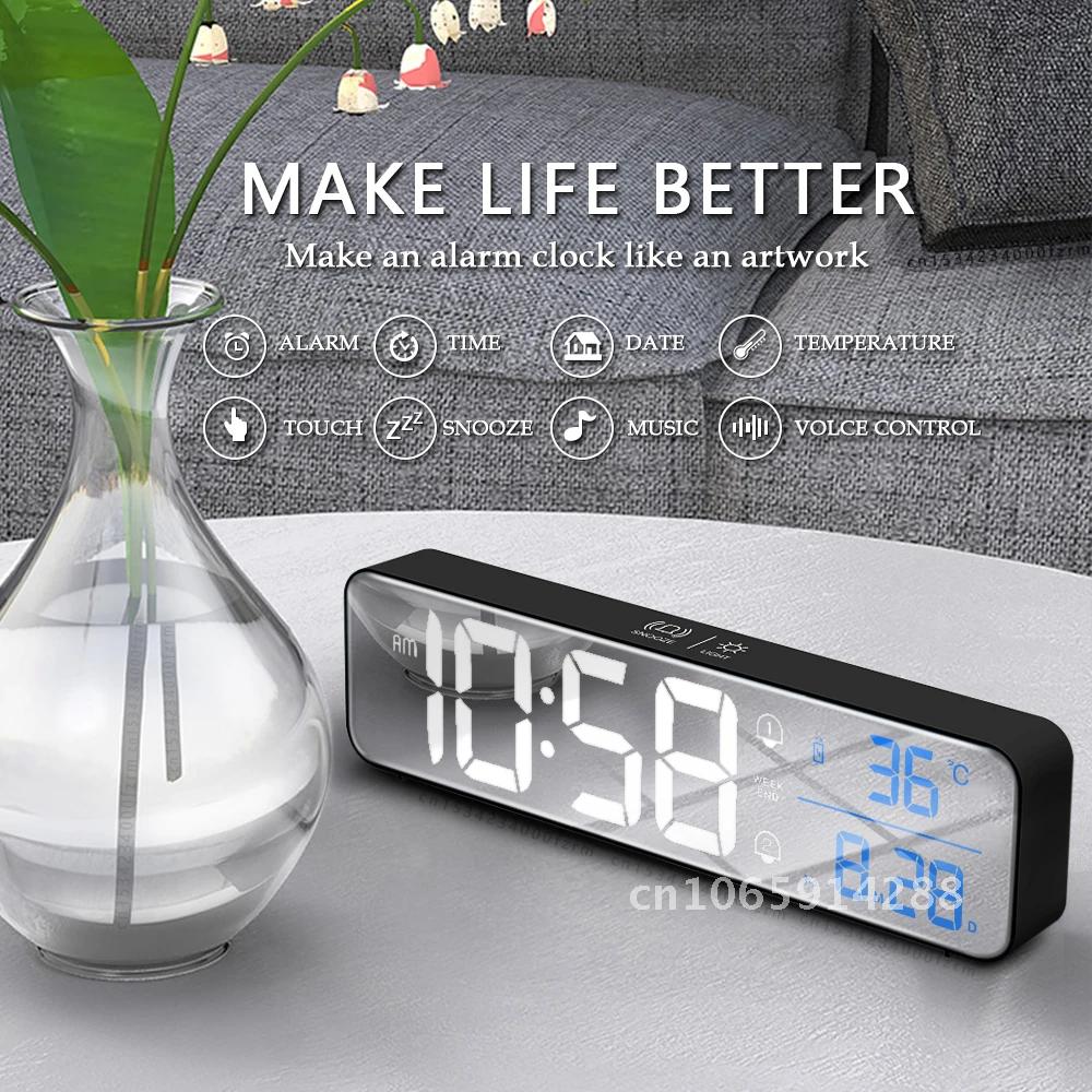 Music Alarm Digital LED Clock  – Led Desk Clock recenzja i cena