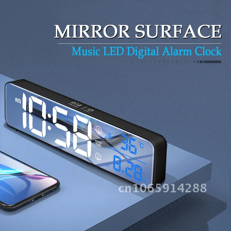 Music Alarm Digital LED Clock  – Led Desk Clock recenzja i cena