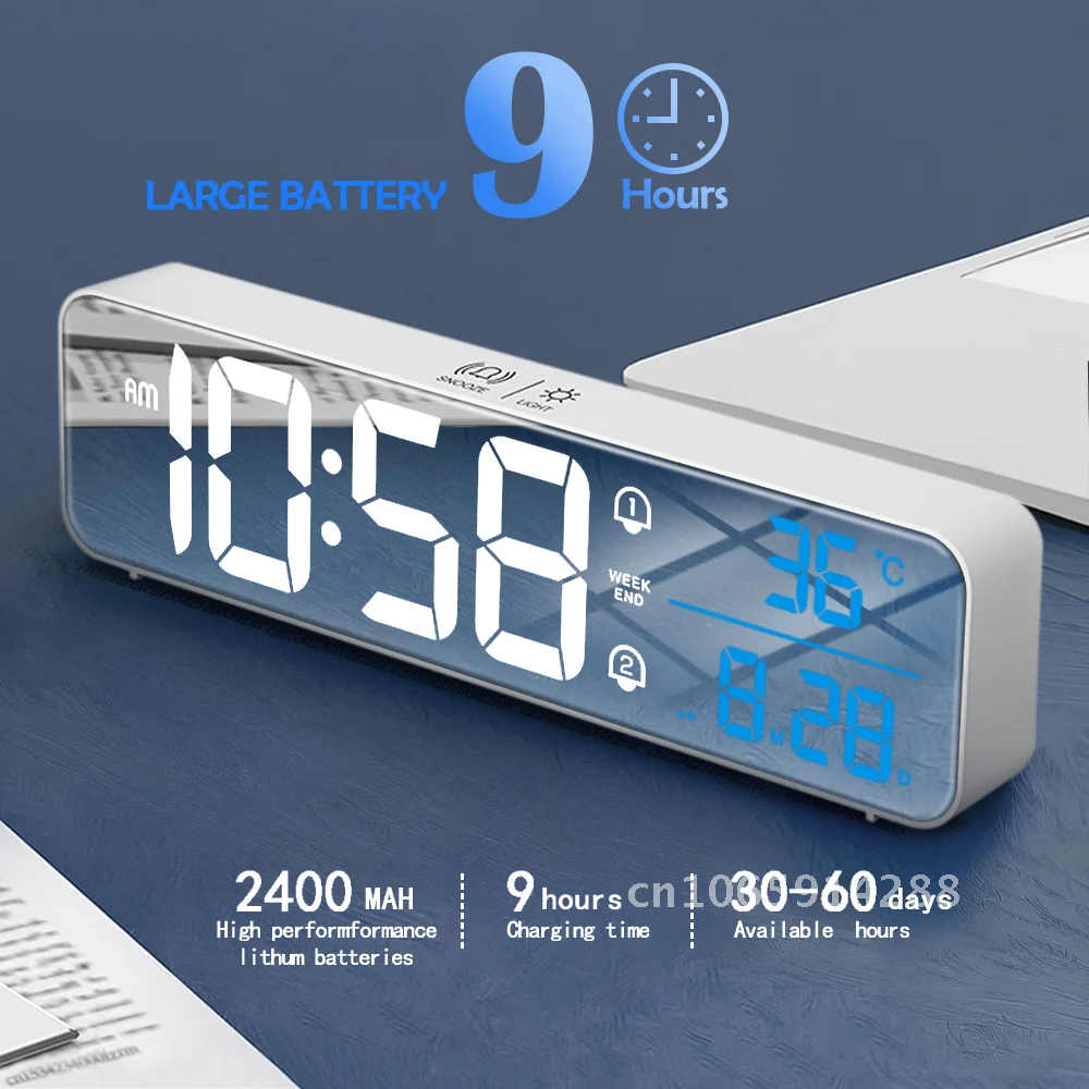 Music Alarm Digital LED Clock  – Led Desk Clock recenzja i cena