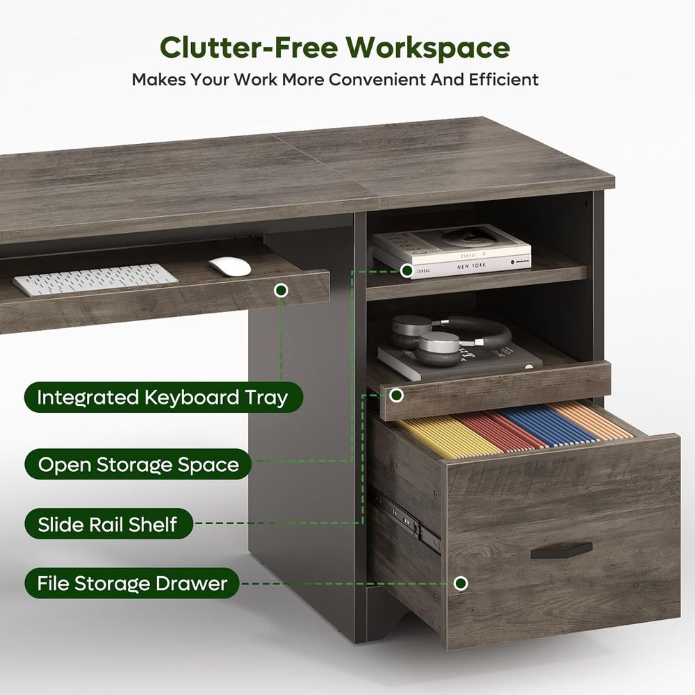 47 Industrial Style Desk with  – Home Office Industrial Style recenzja i cena