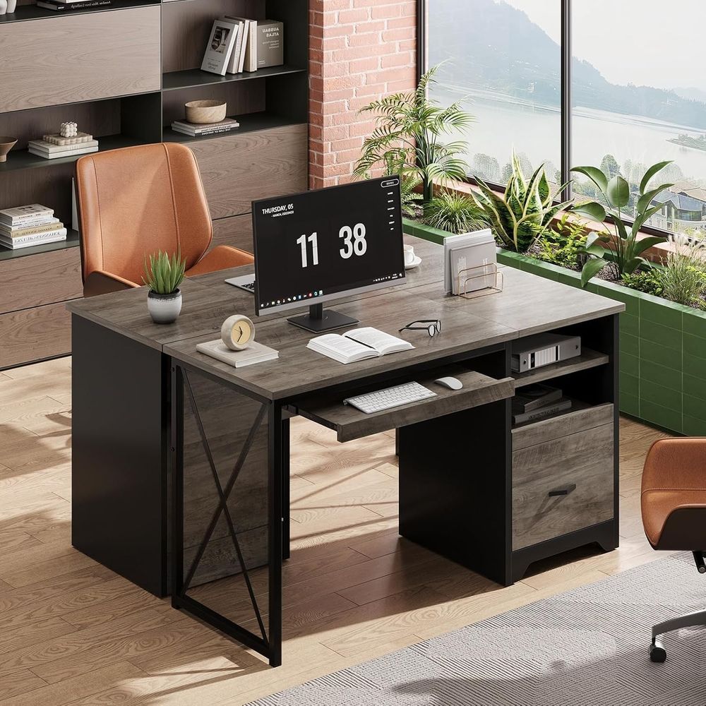 47 Industrial Style Desk with  – Home Office Industrial Style recenzja i cena